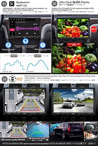 [10 אינץ '/QLED] ATOTO S8 PRO S8G2104PR-N מקלט סטריאו לרכב אנדרואיד כפול דינואיד, Carplay Wireless & Android